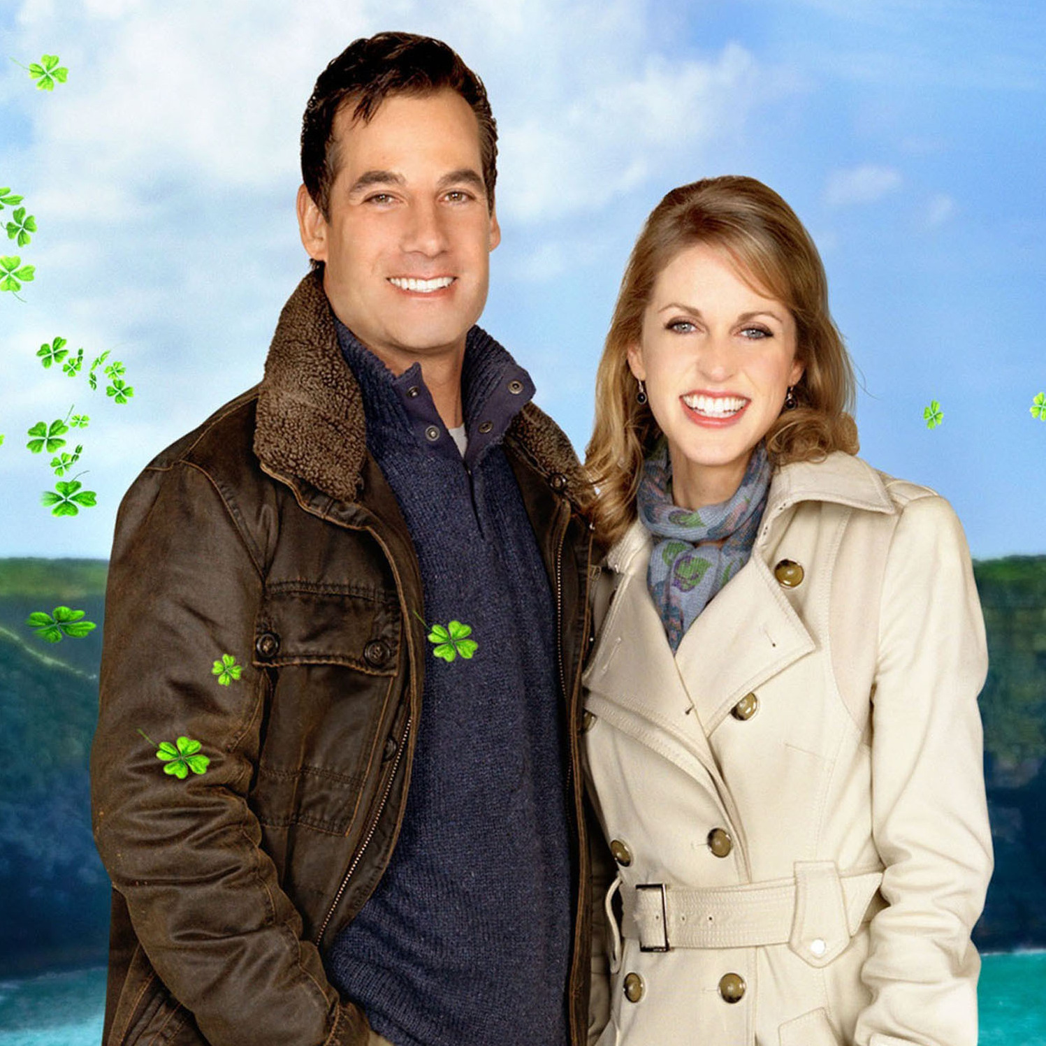 Adrian Pasdar and Amy Huberman in Chasing Leprechauns.