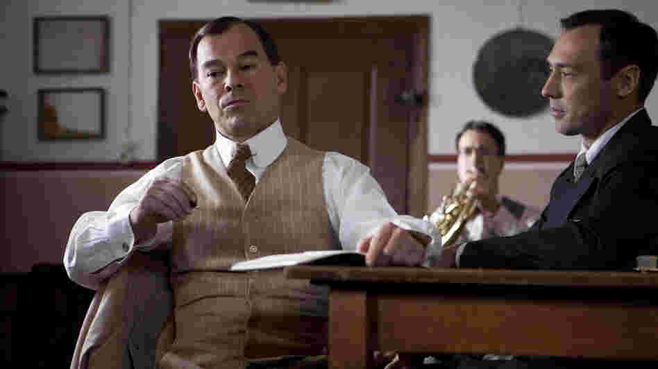 Bronislaw Huberman (Thomas Kornmann) holds auditions for the Palestine Symphony Orchestra in a reenactment featured in Josh Aronson's Orchestra of Exiles. Bronislaw Huberman (Thomas Kornmann) holds auditions for the Palestine Symphony Orchestra in a reenactment featured in Josh Aronson's Orchestra of Exiles.