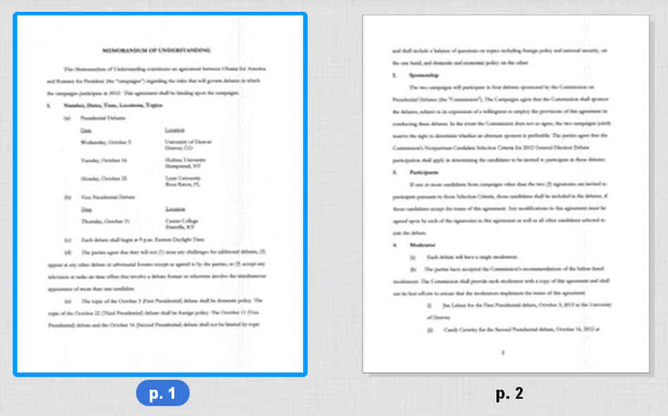 Click on the documents to read the full memorandum.