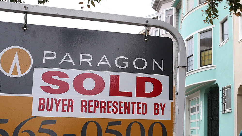 A "sold" sign in San Francisco in August.