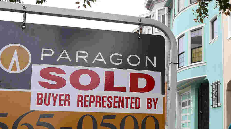 A "sold" sign in San Francisco in August.