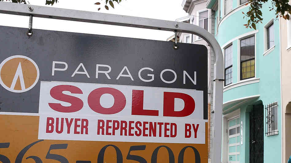 A "sold" sign in San Francisco in August.