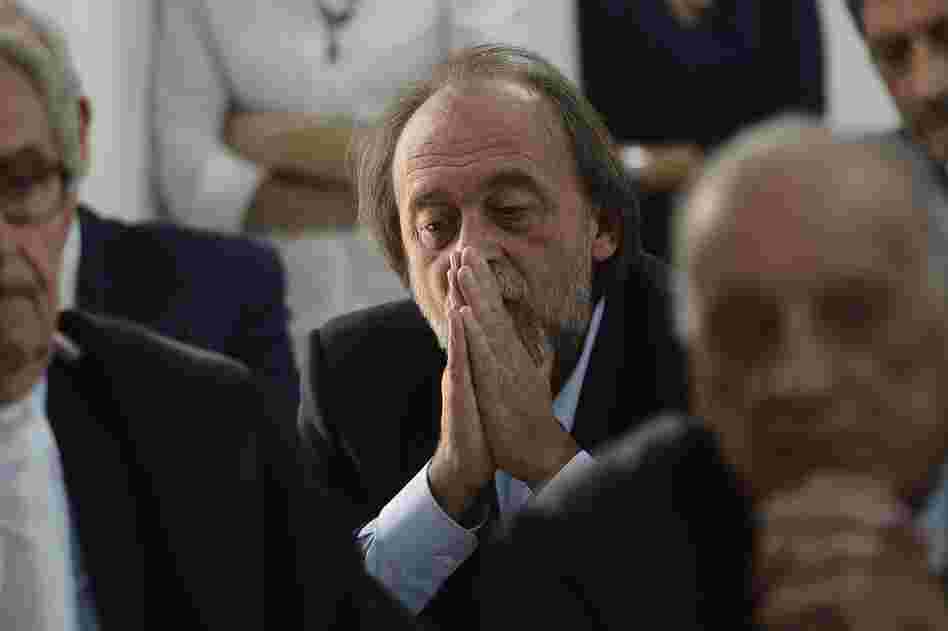 One of the indicted, Bernardo De Bernardinis, who was deputy chief of Italy's Civil Protection Department, reacts during a his trial. One of the indicted, Bernardo De Bernardinis, who was deputy chief of Italy's Civil Protection Department, reacts during a his trial.