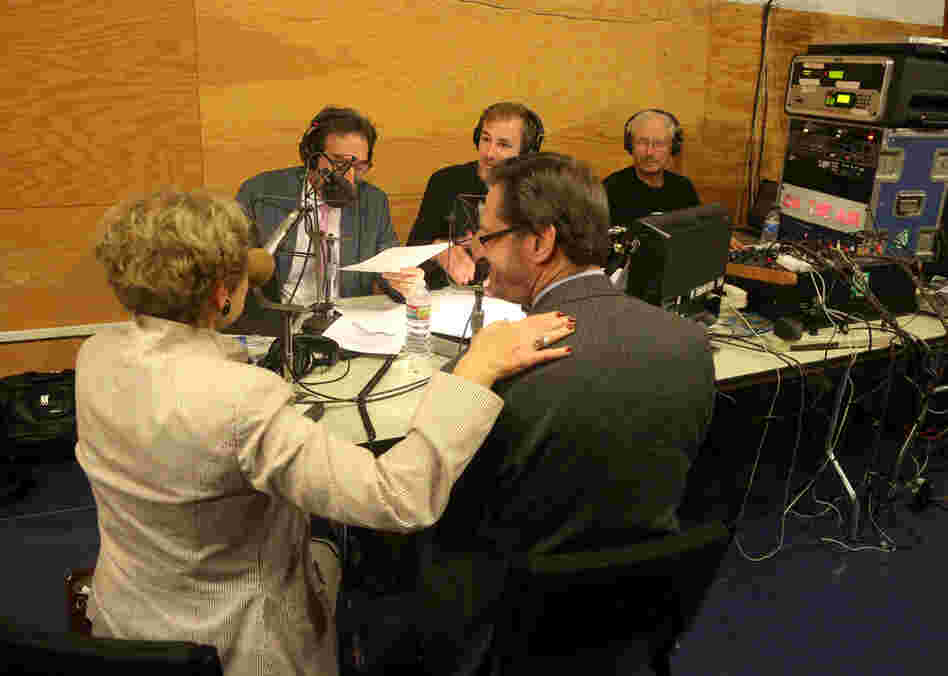 LA Phil president and CEO Deborah Borda, along with composer Steven Stucky, join the KUSC crew backstage. 