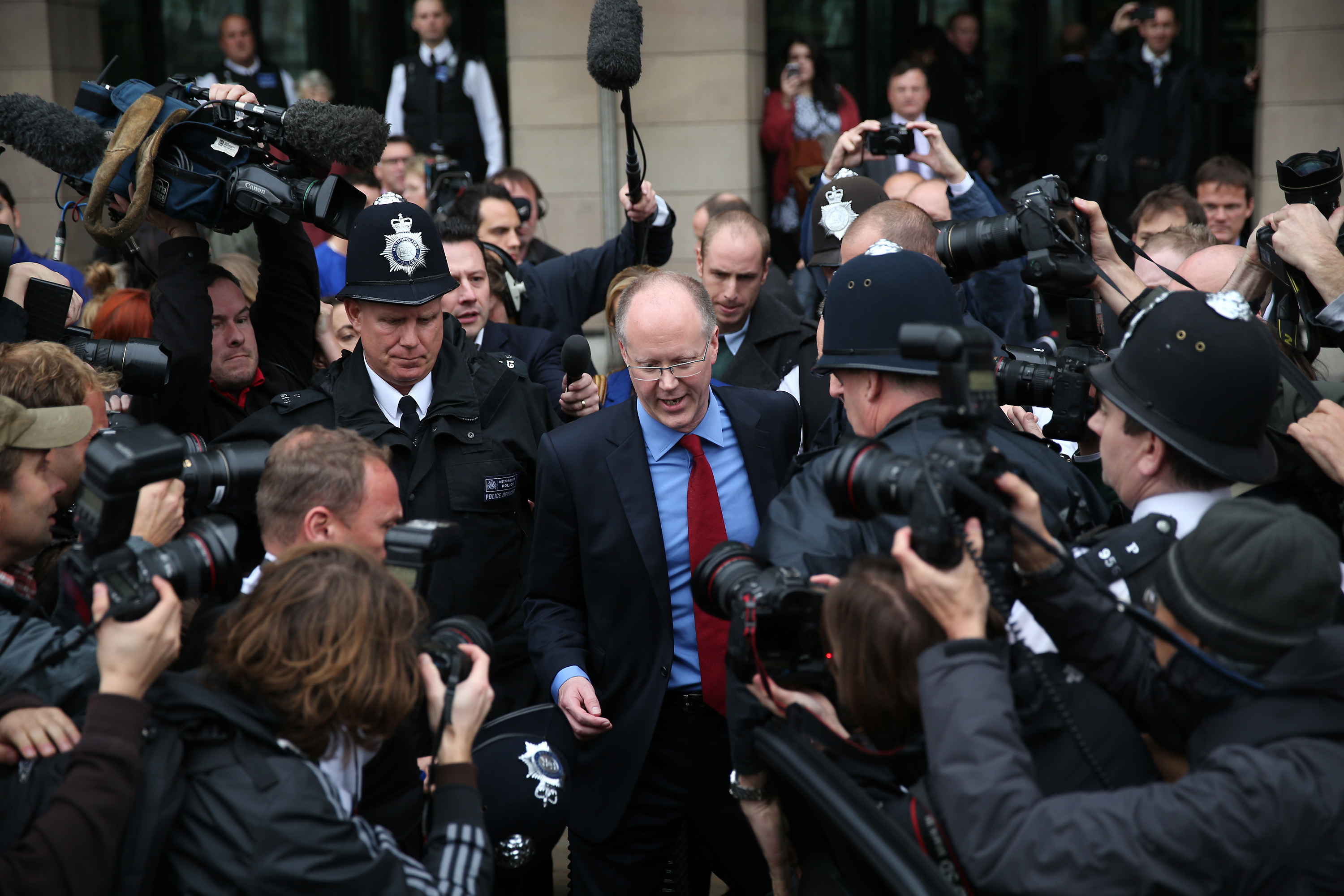 BBC Director General George Entwistle leaves Portcullis House in Parliament after giving evidence to a select committee on Tuesday. BBC Director General George Entwistle leaves Portcullis House in Parliament after giving evidence to a select committee on Tuesday.