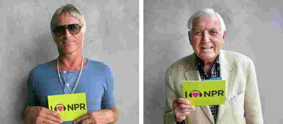 Paul Weller (l) and Monty Hall (r) at NPR West. Paul Weller (l) and Monty Hall (r) at NPR West.