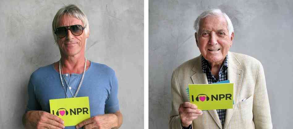 Paul Weller (l) and Monty Hall (r) at NPR West. Paul Weller (l) and Monty Hall (r) at NPR West.