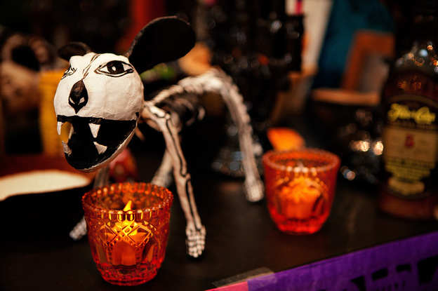 Dogs and Candles: Dogs were believed to guide the ancestral spirits to their final resting place in the afterlife but candles represent fire and are a light guiding them back to visit the land of the living.
