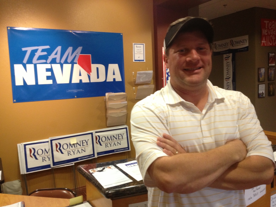 "We've got a shot," says Romney Nevada state manager Chris Carr, shown here in Las Vegas.