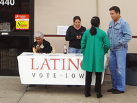 Democrats have been particularly active in establishing satellite locations. This grocery store location was set up by the Obama campaign.