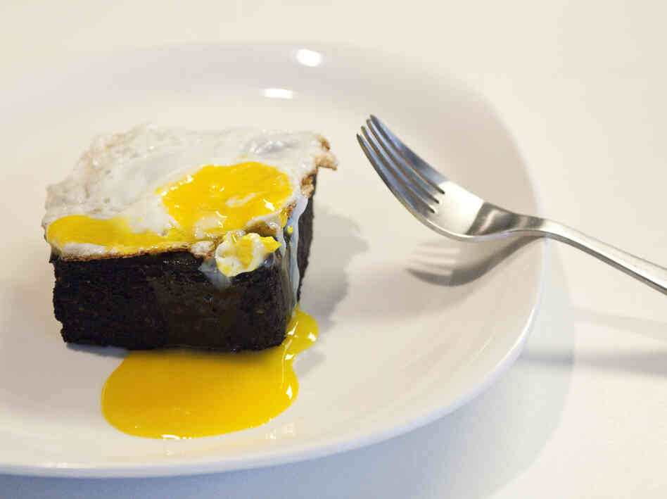 Blood Cake With Fried Egg