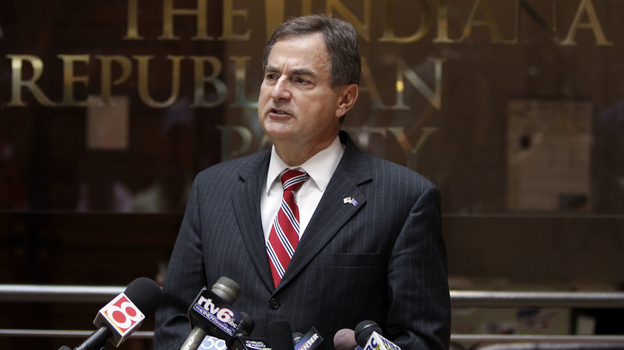 Indiana Republican Senate candidate Richard Mourdock holds a news conference Wednesday in Indianapolis to address his comments about rape and abortion.