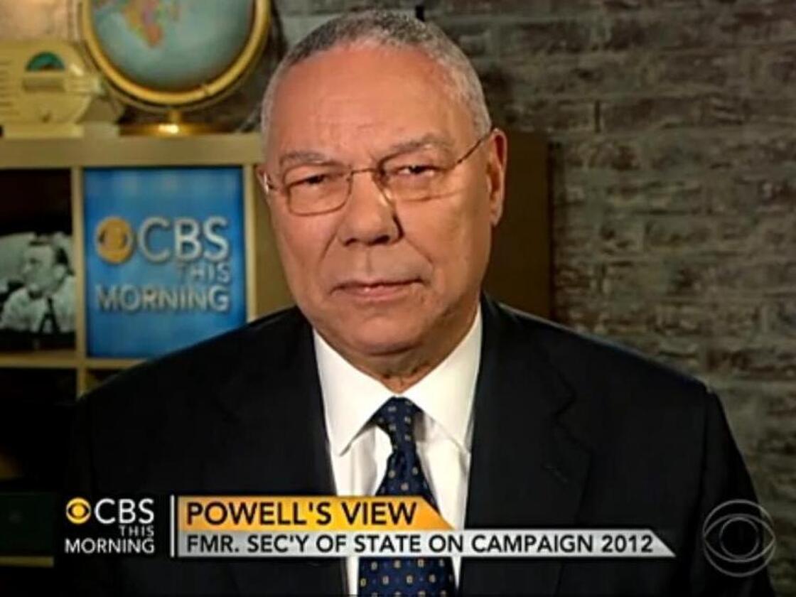 Former Secretary of State Colin Powell on CBS This Morning earlier today.