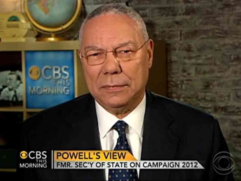 Former Secretary of State Colin Powell on CBS This Morning earlier today.