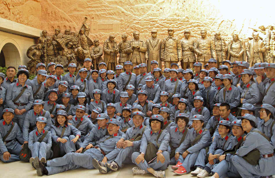 The former revolutionary stronghold of China's Mao Zedong has become a tourist spot exalting the communist cause. This "Red Army" is actually a team of top Chinese salespeople from Amway, the U.S.-based direct sales company. They have earned a three-day trip to Yan'an, the "Revolutionary Holy Land," as a reward for hitting sales targets.