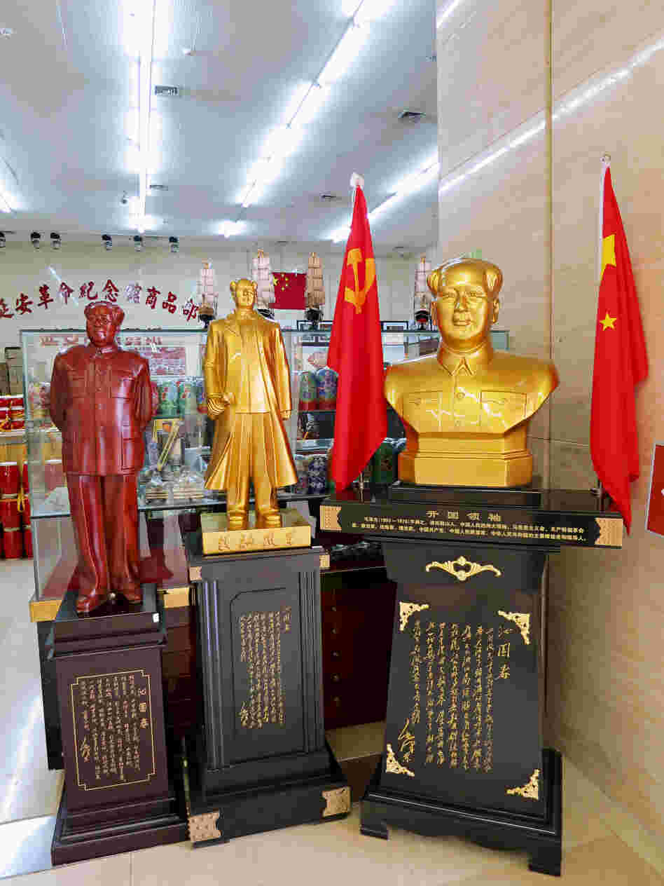 At the Yan'an Revolutionary Museum's huge gift shop, a bevy of Mao statues await the party faithful. Tourist numbers in Yan'an have tripled in five years, exceeding 20 million in 2011.