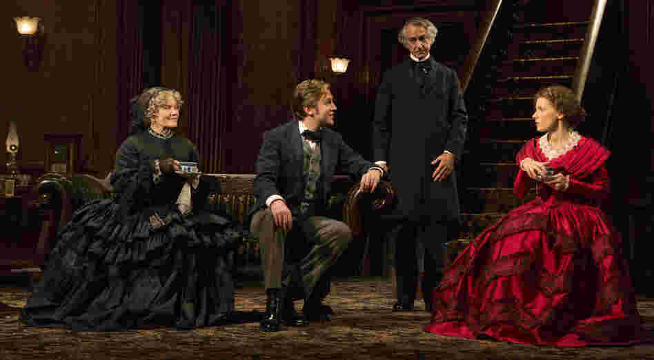 A revival of The Heiress, a 1947 play based on the Henry James novella Washington Square, opens at the Walter Kerr Theatre in New York on Nov. 1. It stars (from left) Judith Ivey, Dan Stevens, David Strathairn and Jessica Chastain. A revival of The Heiress, a 1947 play based on the Henry James novella Washington Square, opens at the Walter Kerr Theatre in New York on Nov. 1. It stars (from left) Judith Ivey, Dan Stevens, David Strathairn and Jessica Chastain.