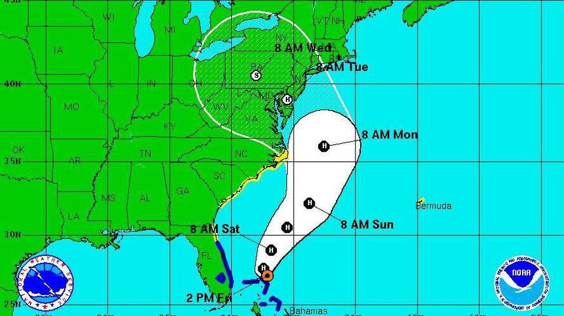 National Hurricane Center's "5-day forecast cone" at 2 p.m. ET today (Oct. 26).