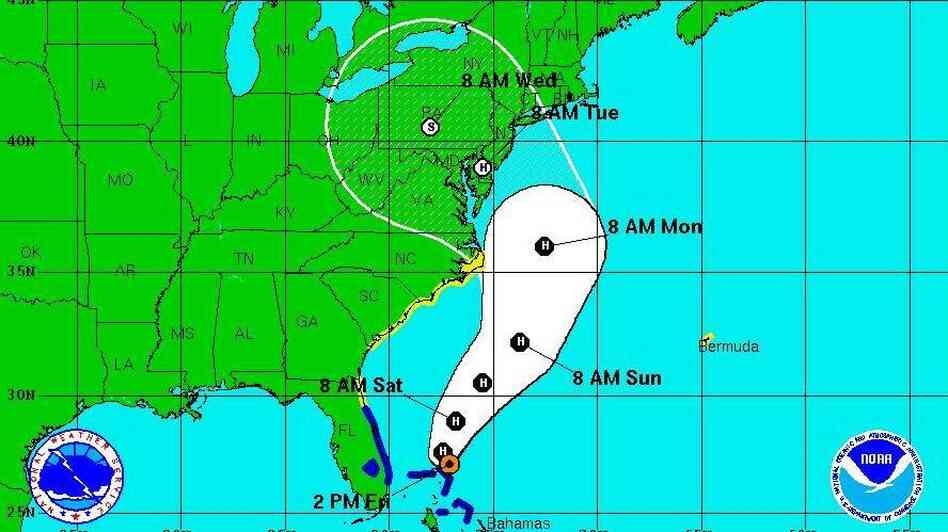 National Hurricane Center's "5-day forecast cone" at 2 p.m. ET today (Oct. 26).