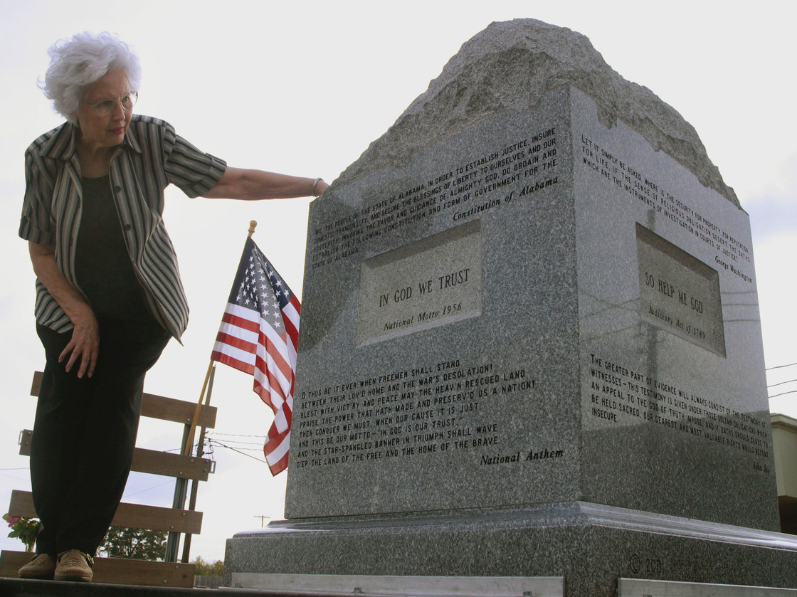 Roy Moore was ousted from his position as chief justice of the Alabama Supreme Court because he refused to remove a marble statue of the Ten Commandments from the courthouse.