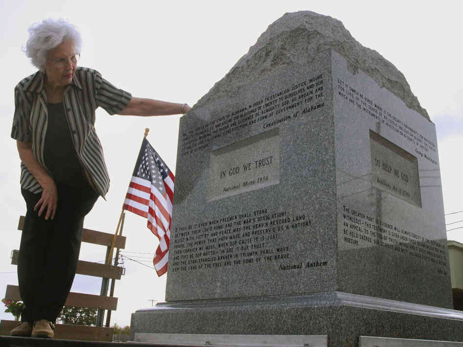 Roy Moore was ousted from his position as chief justice of the Alabama Supreme Court because he refused to remove a marble statue of the Ten Commandments from the courthouse.