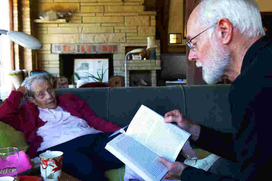 Margaret Zerwekh, who has lived in the mill house for half a century, listens to Milton Bates read from his book, Bark River Chronicles. Zerwekh's home is a treasure trove of Delafield history. Margaret Zerwekh, who has lived in the mill house for half a century, listens to Milton Bates read from his book, Bark River Chronicles. Zerwekh's home is a treasure trove of Delafield history.