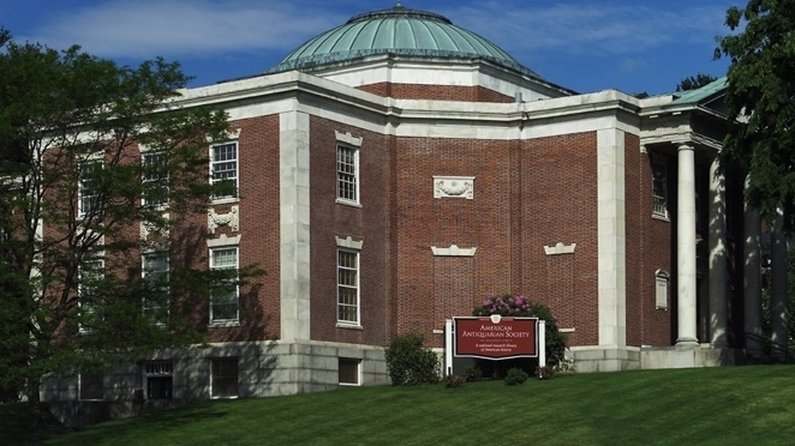 Antiquarian Hall, the home of the American Antiquarian Society, is located in Worcester, Mass.