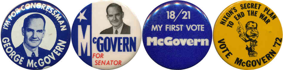 McGovern was elected to the House in 1956, the Senate in 1962, and was the Dem prez nominee in 1972. McGovern was elected to the House in 1956, the Senate in 1962, and was the Dem prez nominee in 1972.