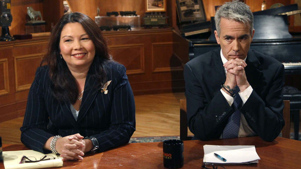 Republican U.S. Rep. Joe Walsh  and challenger Democrat Tammy Duckworth before a televised debate at the WTTW studios on Oct. 18, 2012, in Chicago.