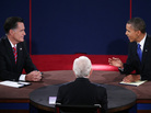 Republican presidential nominee Mitt Romney and President Obama debate on Oct. 22 at Lynn University in Boca Raton, Fla. Republican presidential nominee Mitt Romney and President Obama debate on Oct. 22 at Lynn University in Boca Raton, Fla.
