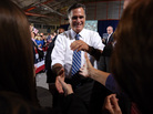 Mitt Romney greets supporters Sunday during a campaign rally in Findlay, Ohio. Mitt Romney greets supporters Sunday during a campaign rally in Findlay, Ohio.