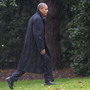 President Obama walks toward the White House on Monday after returning to Washington to monitor the government response to Hurricane Sandy. President Obama walks toward the White House on Monday after returning to Washington to monitor the government response to Hurricane Sandy.