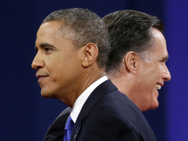 A new NPR poll shows the outcome of the Nov. 6 election is too close to call. Mitt Romney leads President Obama nationwide; Obama leads Romney in key battleground states. Both leads are within the poll's margin of error.