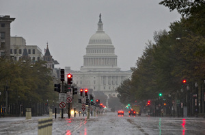 Washington, D.C. is bracing for heavy rains and high winds as Hurricane Sandy approaches.
