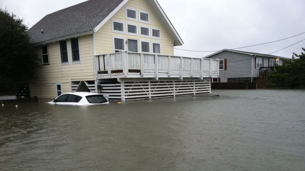 The water in Kitty Hawk, N.C. rose quickly.