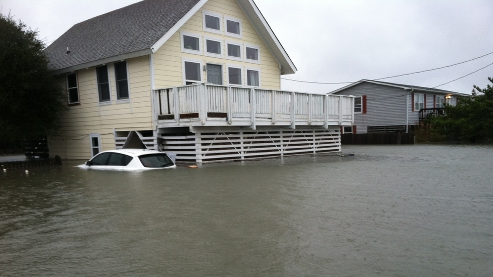 The water in Kitty Hawk, N.C. rose quickly.