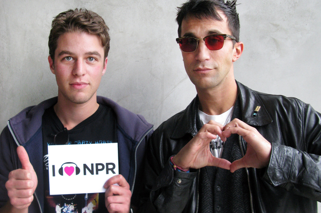 Henry Joost with Ariel Schulman (l to r) at NPR West.