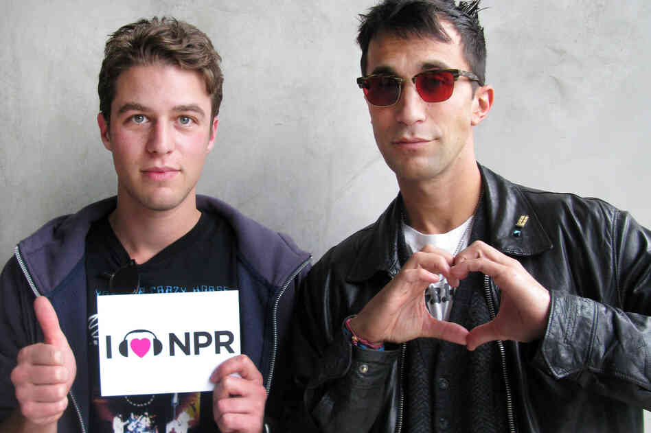 Henry Joost with Ariel Schulman (l to r) at NPR West.