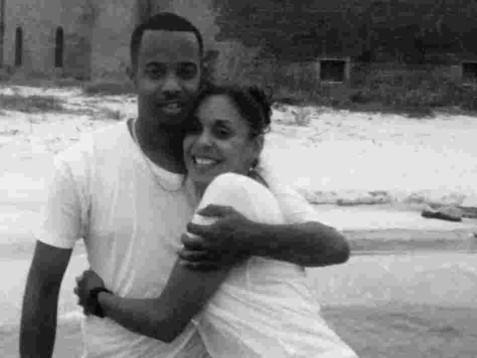 Natasha and Joe in front of Fort Massachussets, Ship Island, Mississippi, circa 1999