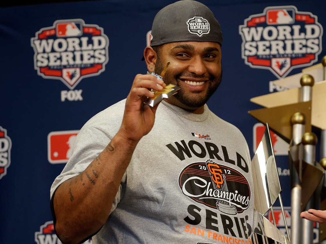 San Francisco Giants third baseman Pablo Sandoval was the World Series' most valuable player. He hit three home runs in Game 1.