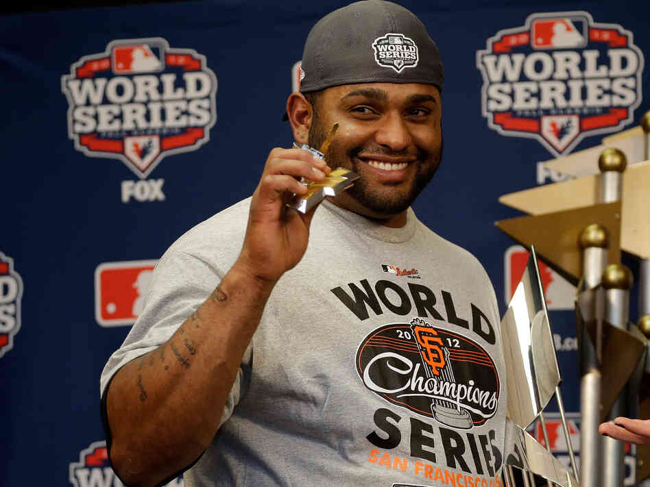 San Francisco Giants third baseman Pablo Sandoval was the World Series' most valuable player. He hit three home runs in Game 1.