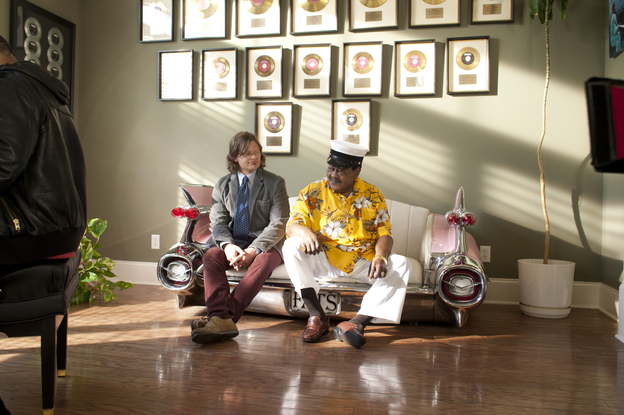 DJ Davis (Steve Zahn) gains an audience with Fats Domino and his many gold records.