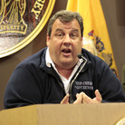 New Jersey Gov. Chris Christie gives a press conference on Hurricane Sandy in Old Bridge, N.J., on Monday. New Jersey Gov. Chris Christie gives a press conference on Hurricane Sandy in Old Bridge, N.J., on Monday.
