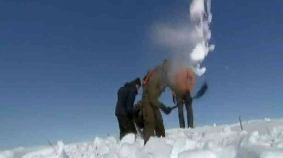 Shoveling snow