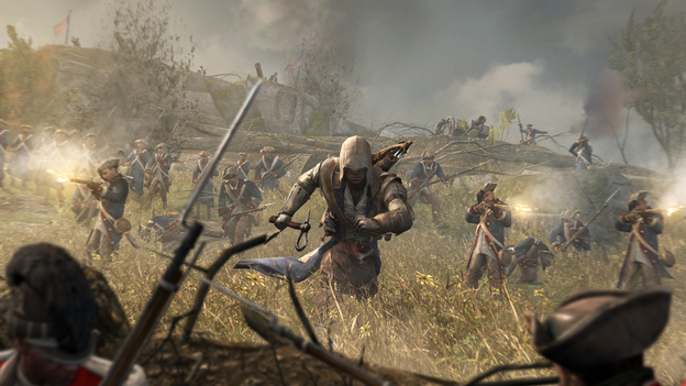 For the latest installment of Ubisoft's Assassin's Creed series, set in Colonial America, the hooded main character is part Mohawk. The company brought in a Mohawk consultant and hired a Native actor to play the role.