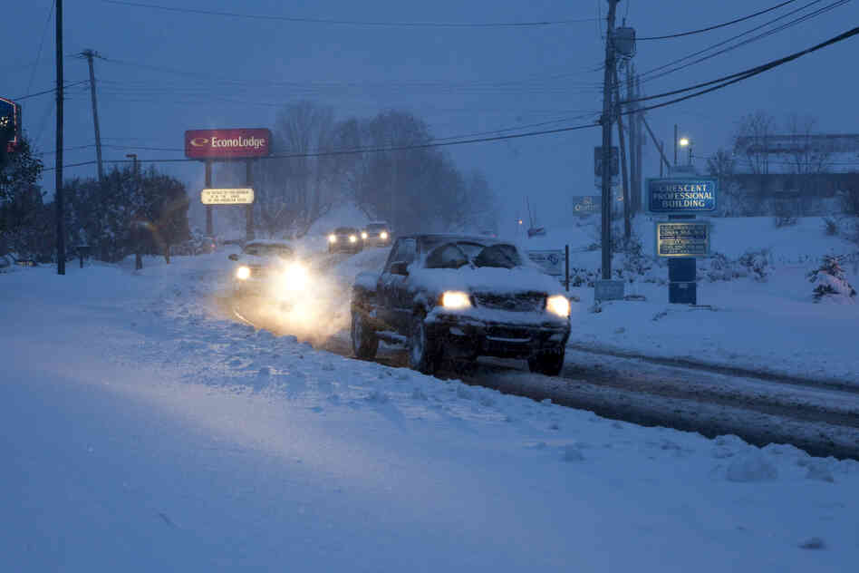 It snowed about a foot between Monday and Tuesday in Beckley, W. Va. The heavy moisture from Hurricane Sandy, combined with cold air from Canada, brought wet snow to the region.