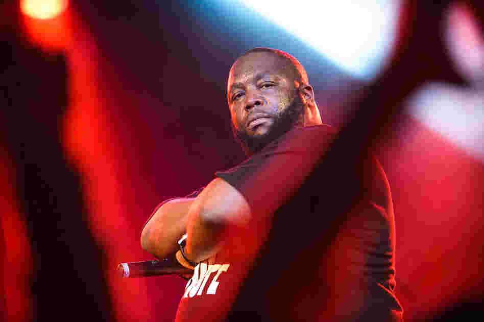 In addition to electronic and dance music, Moogfest also features groundbreaking hip-hop performers, including Atlanta rapper Killer Mike, who struck a pose during his set at The Orange Peel.