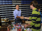 Mitt Romney helps collect and pack donated goods for those affected by Hurricane Sandy, in Kettering, Ohio, on Tuesday. Mitt Romney helps collect and pack donated goods for those affected by Hurricane Sandy, in Kettering, Ohio, on Tuesday.
