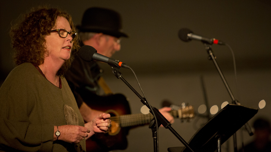 Mollie O'Brien and Rich Moore perform on Mountain Stage.
