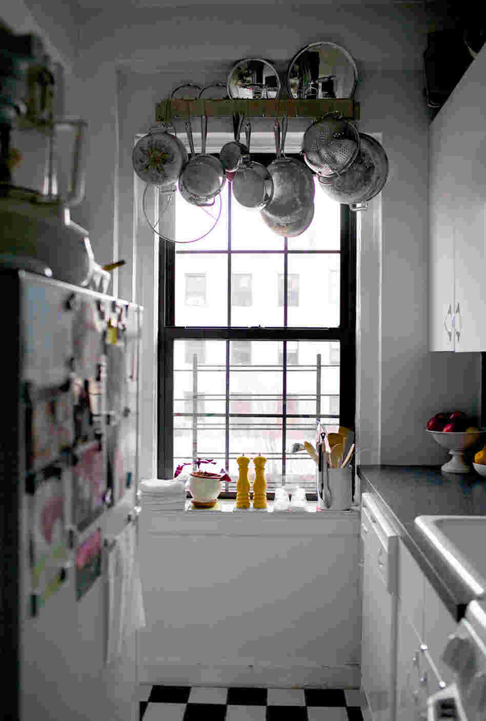 Deb Perelman's kitchen is 3 feet by 6 feet, and the only counter is a meager 2 feet by 3 feet, but she says the size of your kitchen shouldn't get in the way of what you cook.